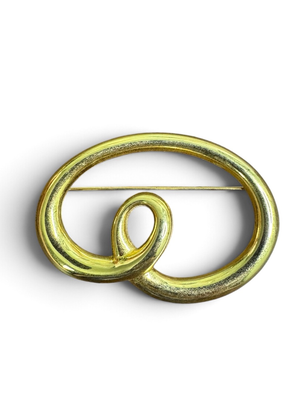 Monet Gold Plated Swirl Loop Knot Brooch Pin